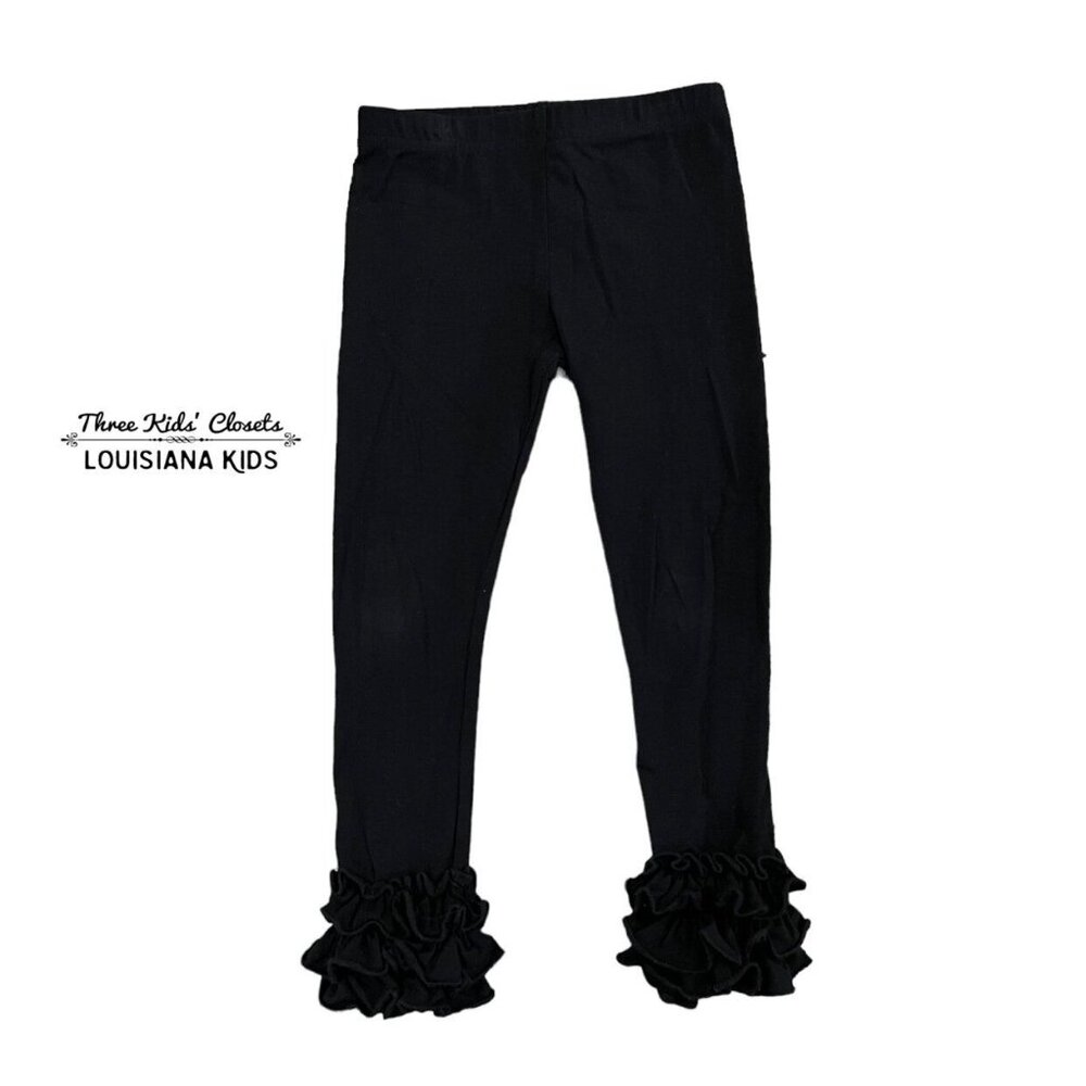 Midnight Magnolia Sz 3 Black Ruffle Pants